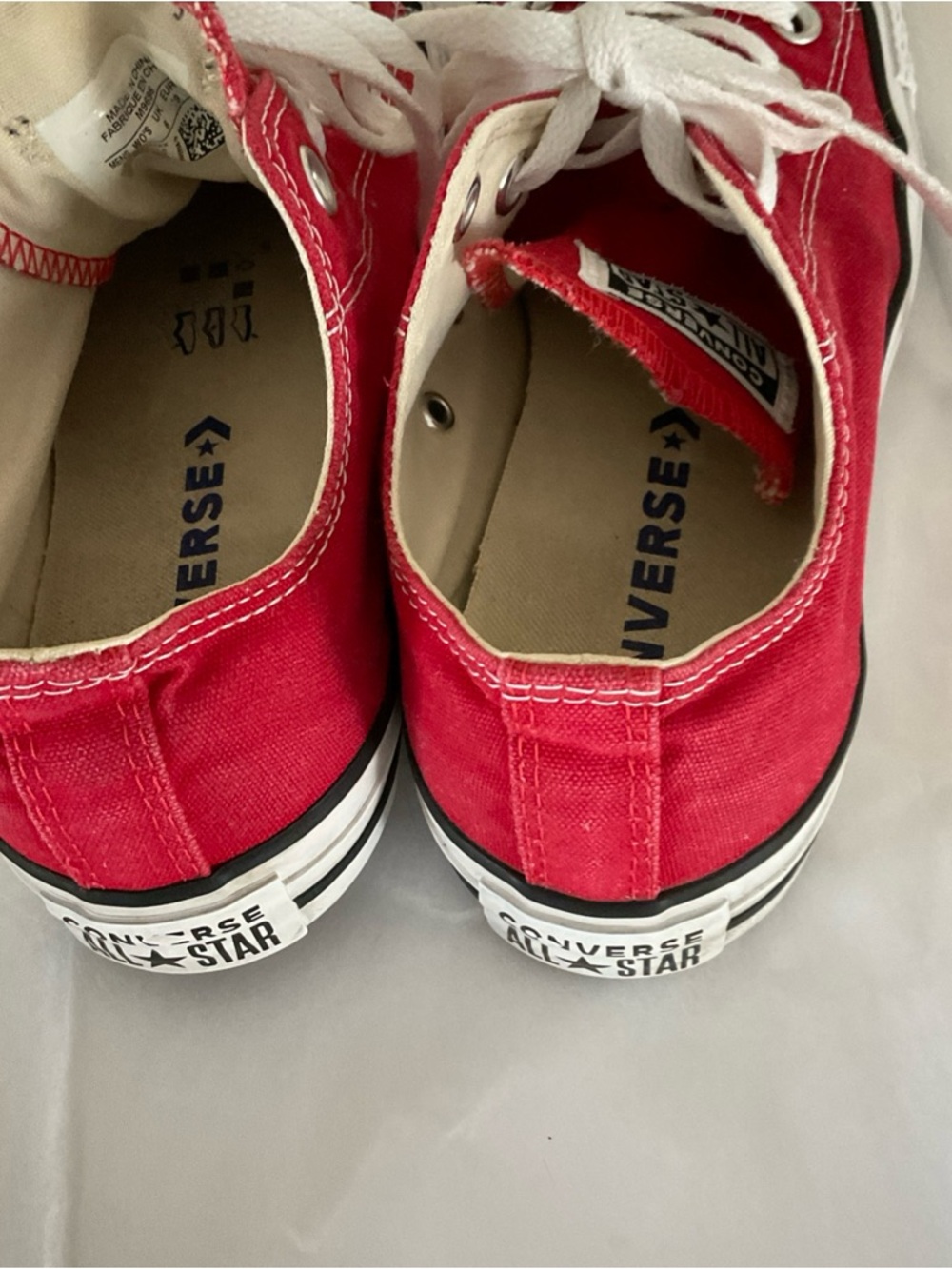 Converse All stars Red Pattern women size 8 - Picture 10 of 12